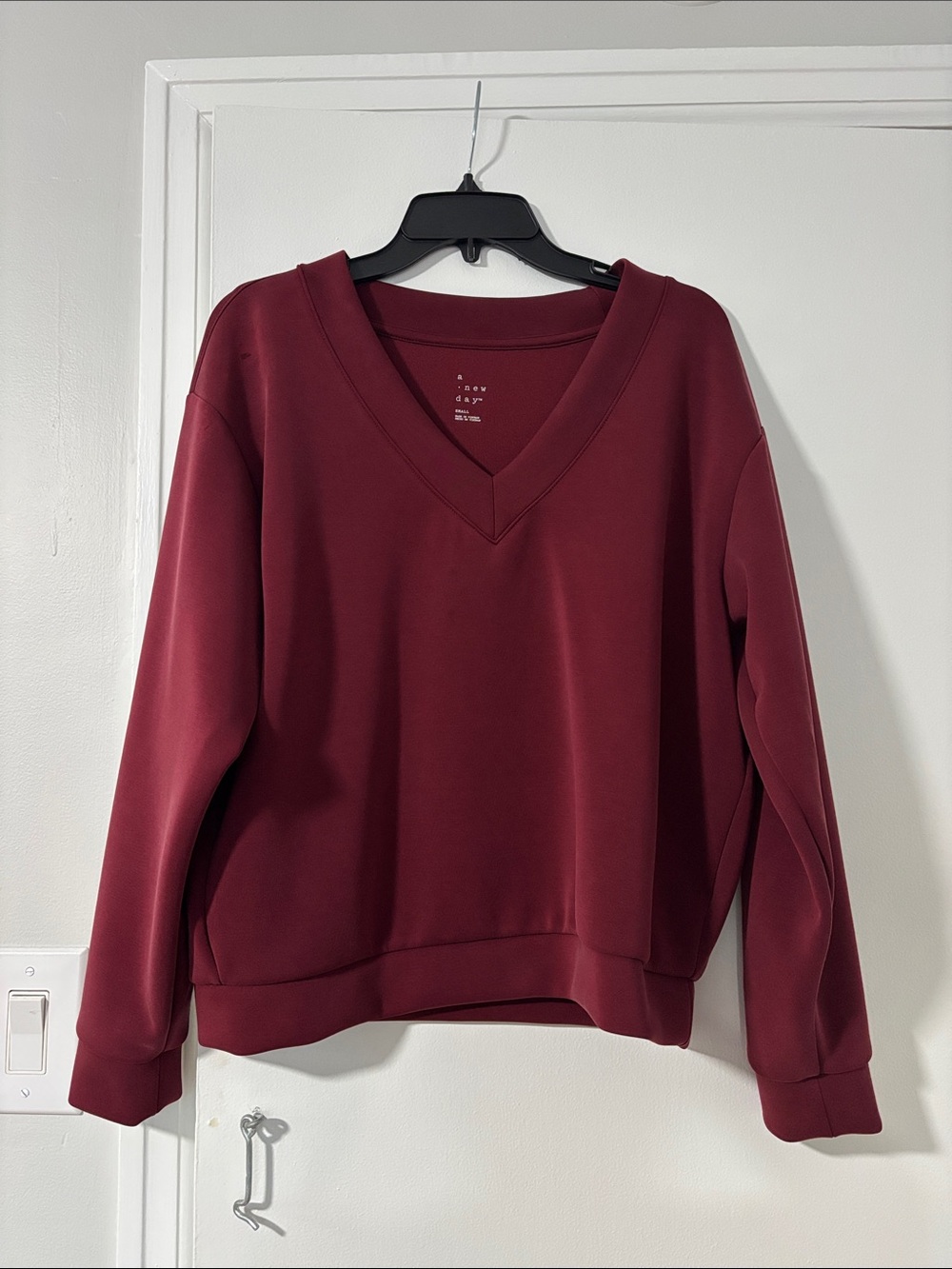 Target Maroon V-Neck Sweatshirt